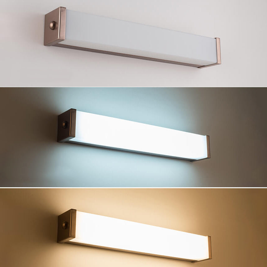 Rose Gold Square Strip Acrylic LED Wall Sconce Lamp