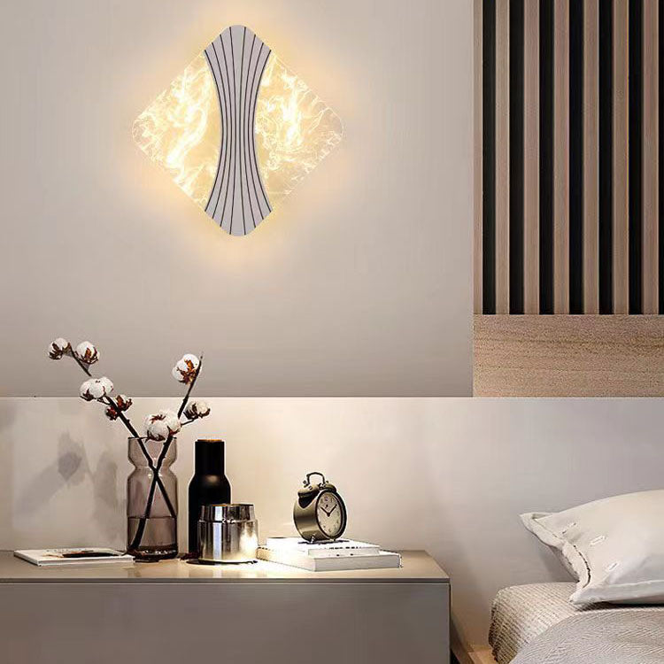 Round Diamond Hardware Acrylic LED Wall Sconce Lamp