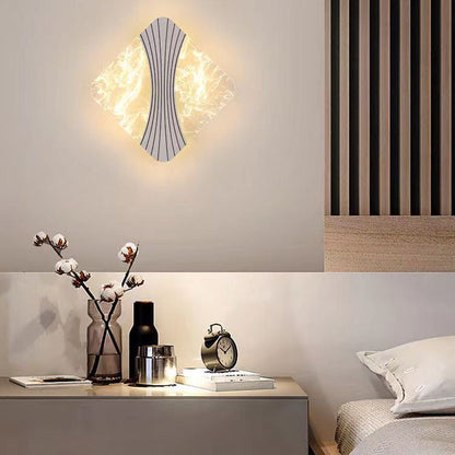 Round Diamond Hardware Acrylic LED Wall Sconce Lamp