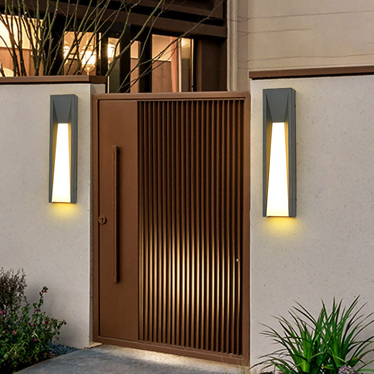 Waterproof Steel Cuboid Acrylic Shade LED Wall Sconce Lamp