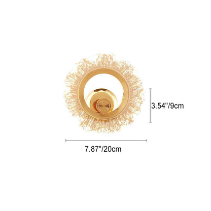 Light Acrylic Sunflower Shape Iron LED Wall Sconce Lamp