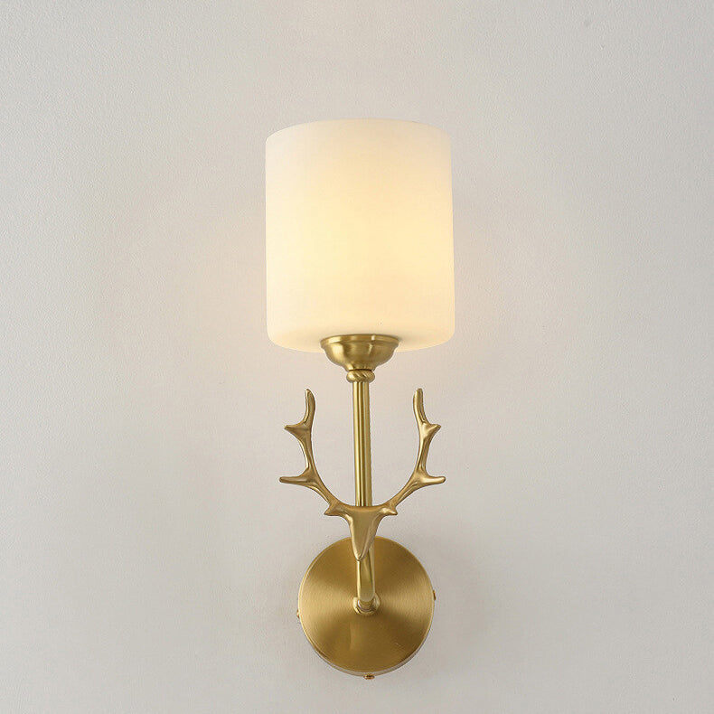 Scandinavian Antler Copper 1-Light Wall Sconce Lamp