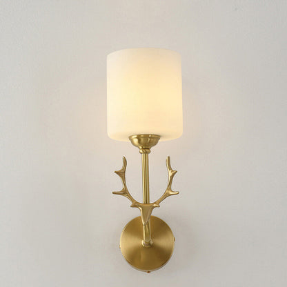 Scandinavian Antler Copper 1-Light Wall Sconce Lamp