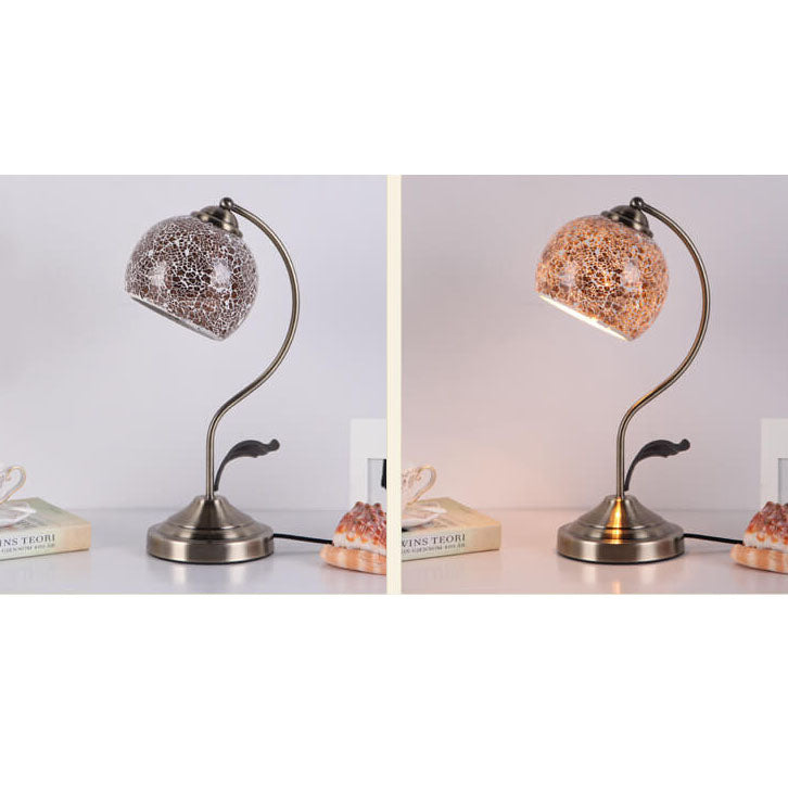 Vintage European Glass Table Lamp