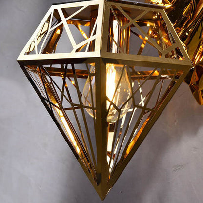 Plating Geometric Deer Head 1-Light Wall Sconce Lamp