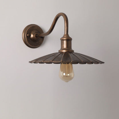 Waterproof Pleated Petal Iron 1-Light Wall Sconce Lamp