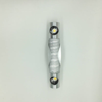Acrylic Aluminum Cylinder Rotating LED Wall Sconce Lamp
