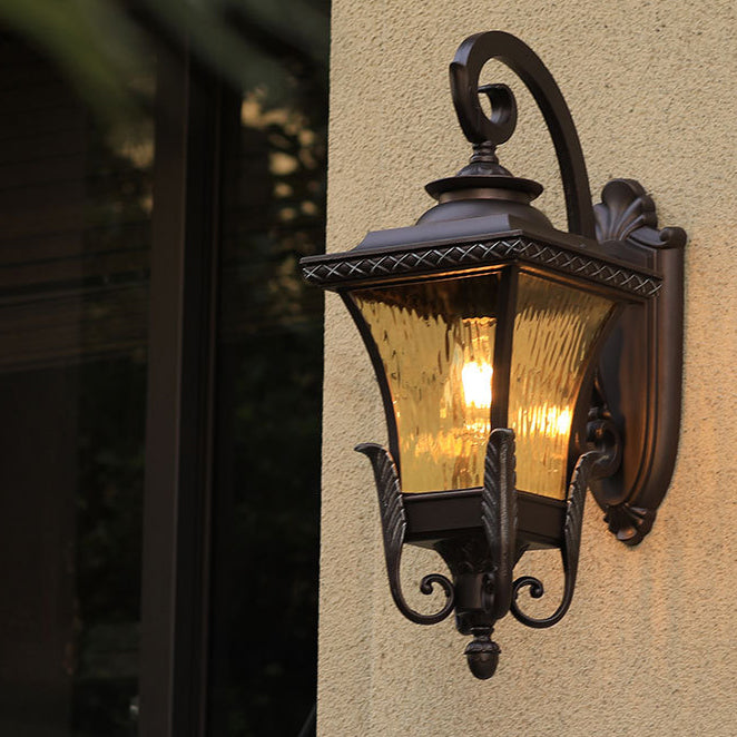 Aluminum Acrylic Shade 1-Light Waterproof Wall Sconce Lamp