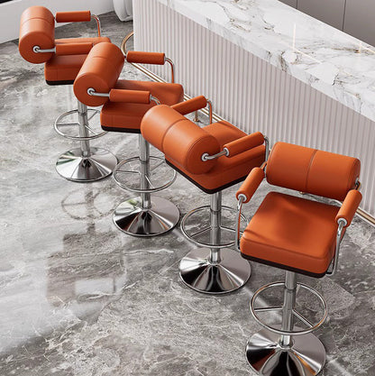 Contemporary Leather Bar Stool
