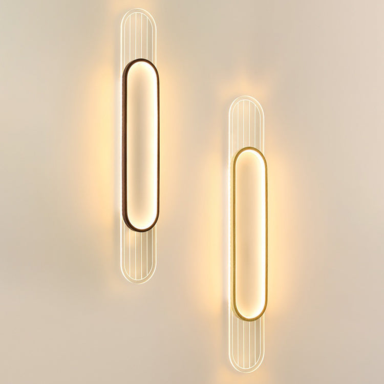 Simplicity Grille Ellipse Shade LED Wall Sconce Lamp