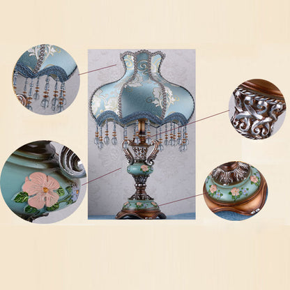 Traditional Fabric Resin Table Lamp