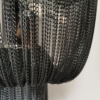 Aluminum Iron Tassel Sprocket 4-Light Wall Sconce Lamp