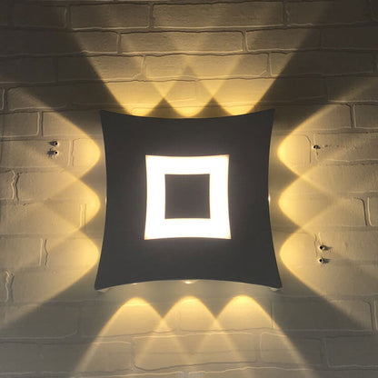 Square Luminous LED Outdoor Garden Wall Sconce Lamp