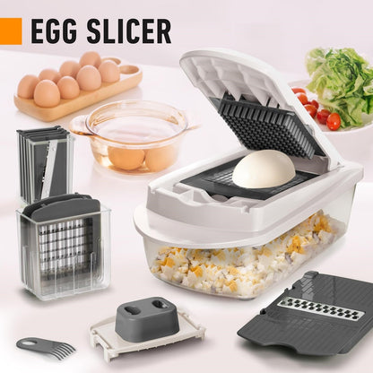 Vegetable Slicer with 8 Blades & Collection Container