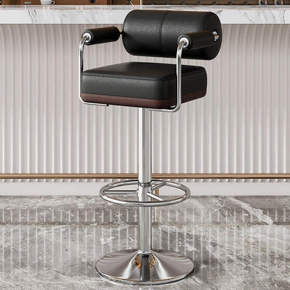 Contemporary Leather Bar Stool