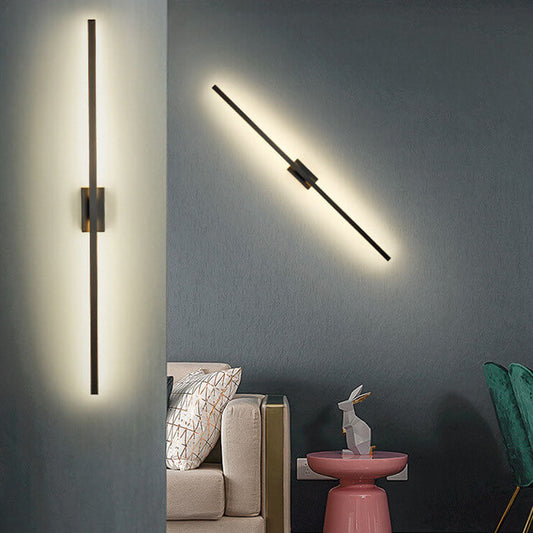 Black Linear LED Mirror Front Light Wall Sconce Lamps