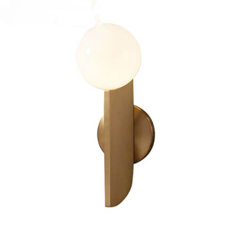 Gold Patchwork Glass Globe 1-Light LED Wall Sconce Lamp
