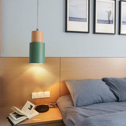 Nordic Macaron Cylinder Aluminum 1-Light LED Pendant