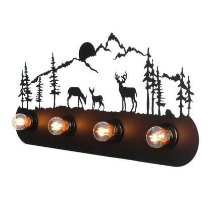 Creative Wrought Iron 4-Light Wall Sconce Lamp