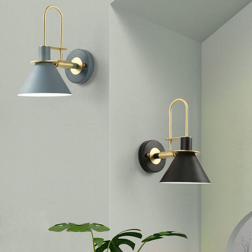 Industrial 1-Light Conical Wall Sconce Lamps