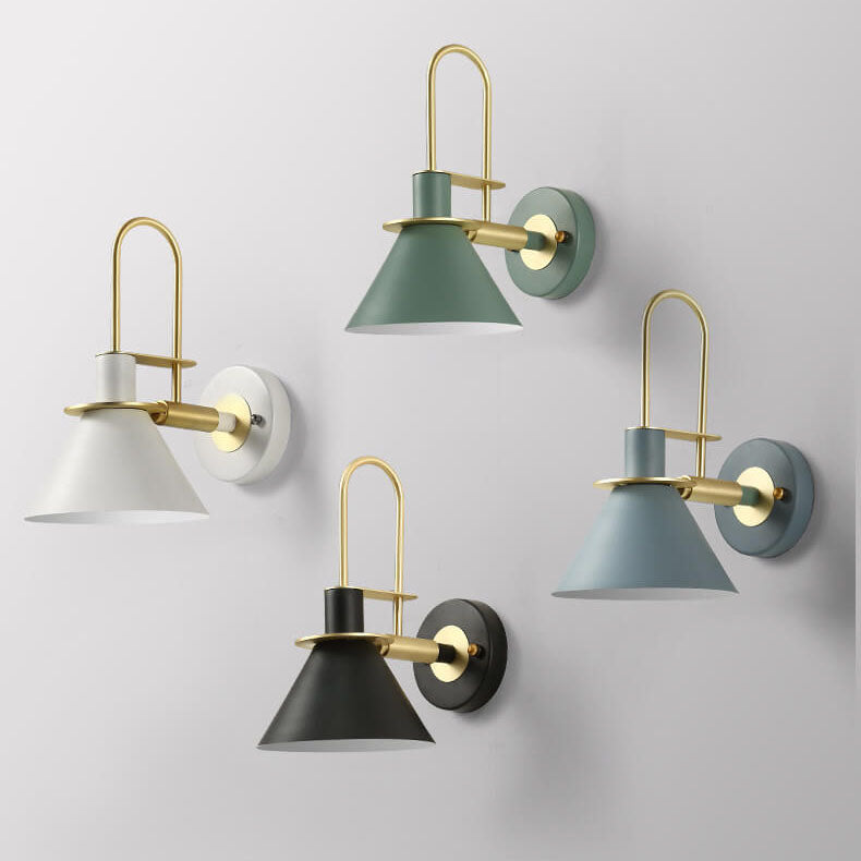 Industrial 1-Light Conical Wall Sconce Lamps