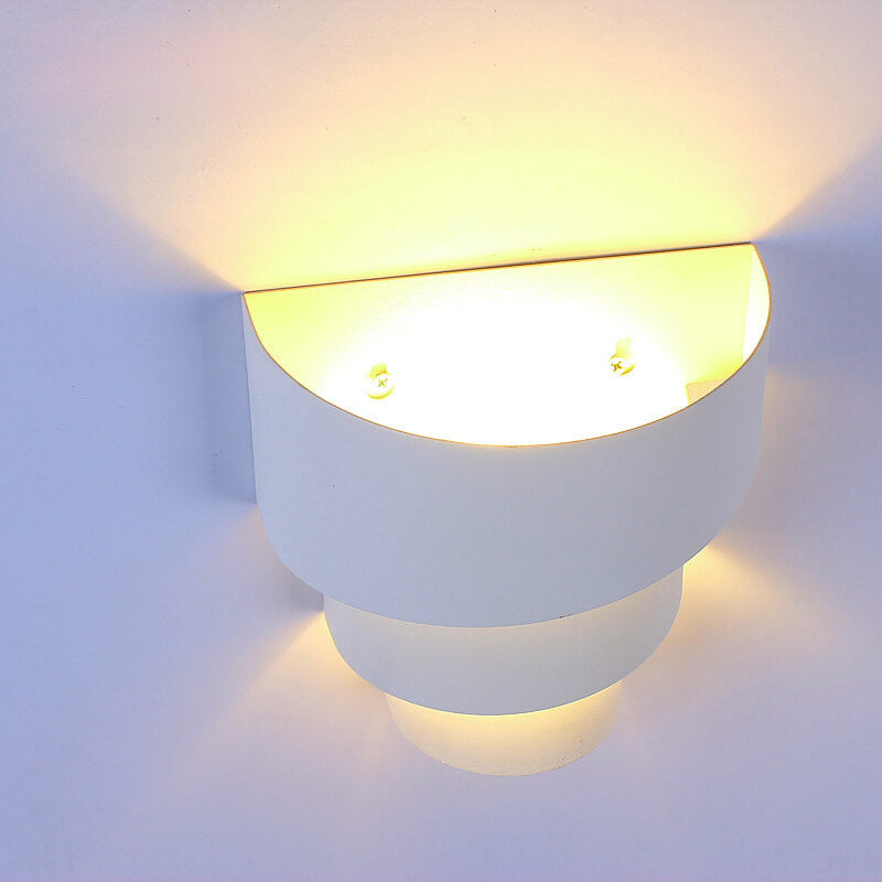 Modern Minimalist Three Layers 1-Light Wall Sconce Lamp