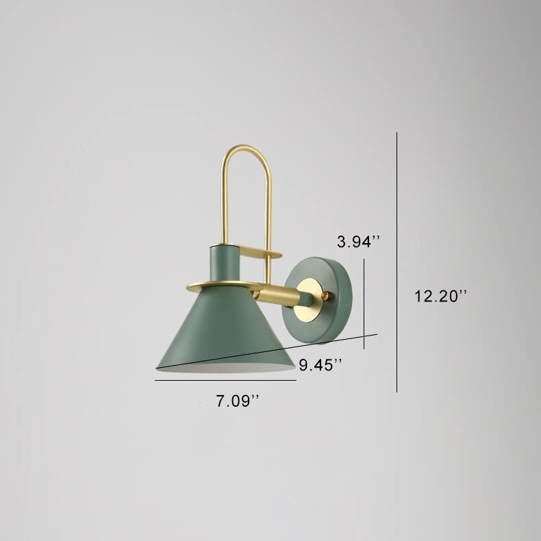 Industrial 1-Light Conical Wall Sconce Lamps