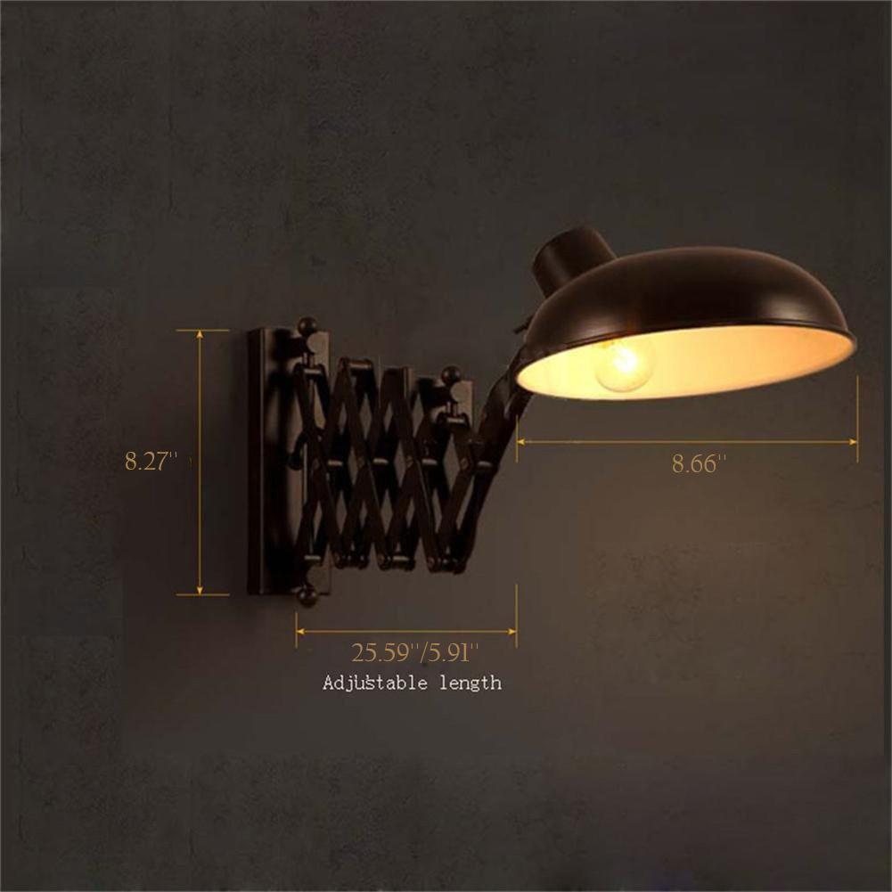 Retro Stretch Wrought Iron 1-Light Wall Sconce Lamp