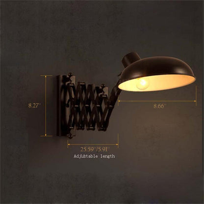 Retro Stretch Wrought Iron 1-Light Wall Sconce Lamp