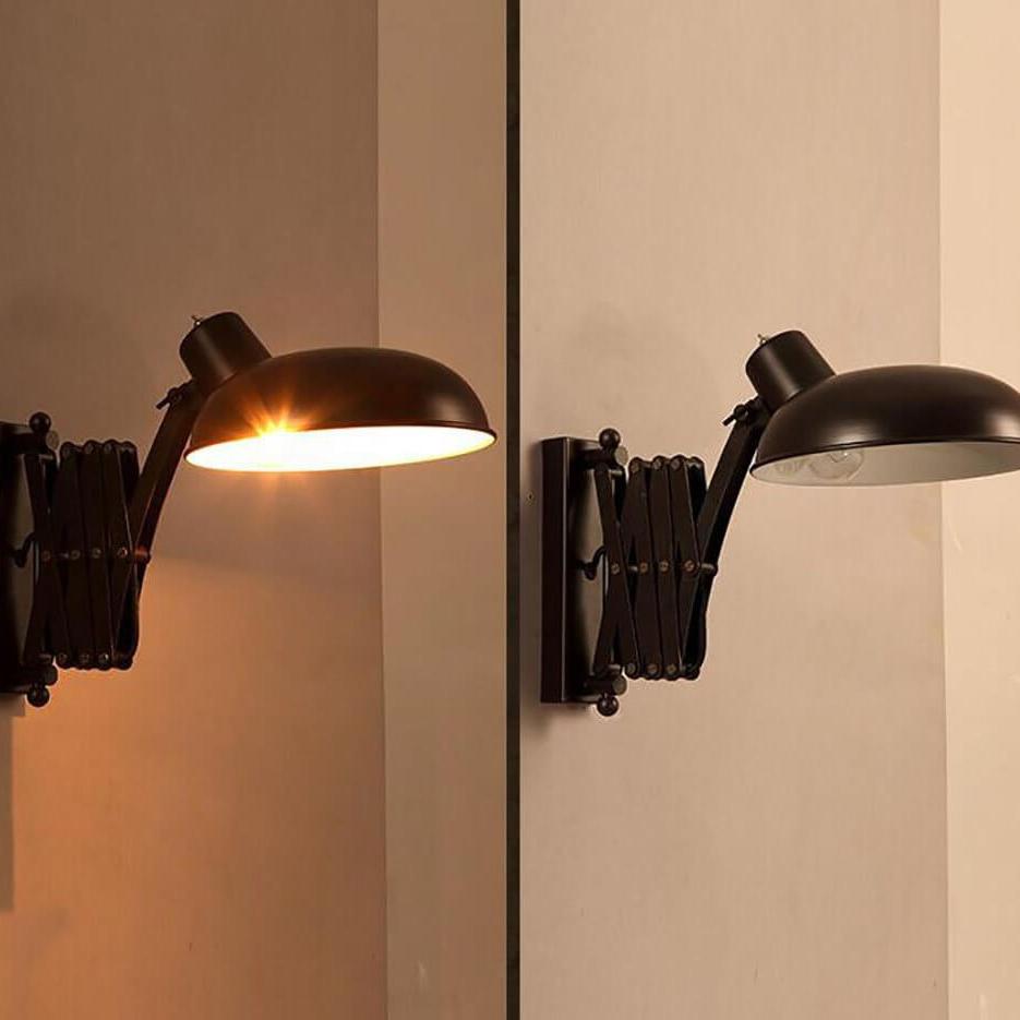 Retro Stretch Wrought Iron 1-Light Wall Sconce Lamp