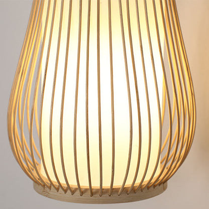 Chinese Weaving Bamboo Cage Shape 1-Light Wall Sconce Lamp