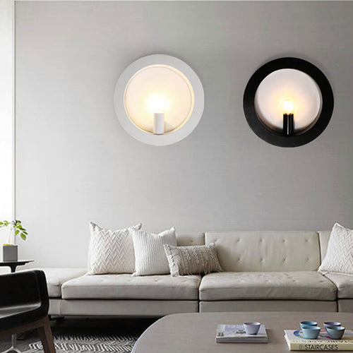 Creative Square Round Iron 1-Light Wall Sconce Lamp