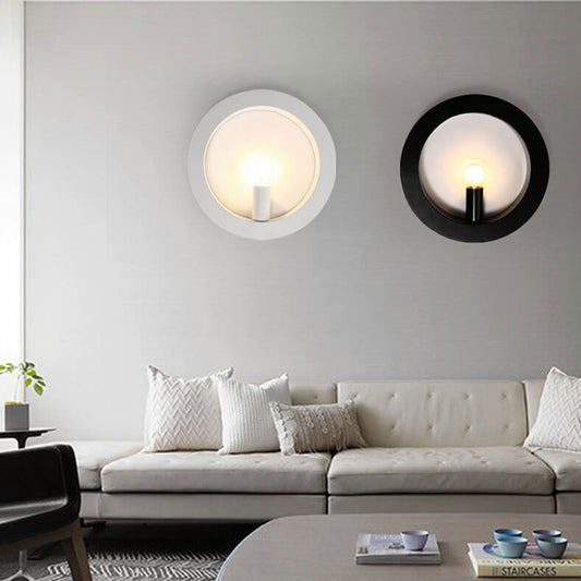 Creative Square Round Iron 1-Light Wall Sconce Lamp