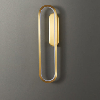 Industrial All Copper Oval Design LED Wall Sconce Lamp