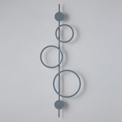 Multiple Circle Iron Silicone LED Wall Sconce Lamp