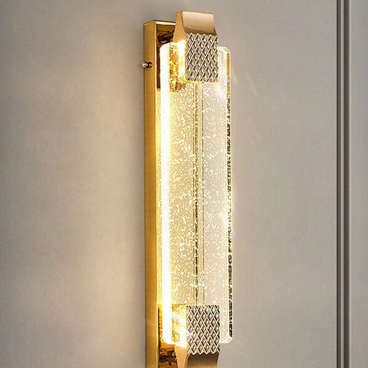 Luxury Bubble Crystal Square Alloy LED Wall Sconce Lamp