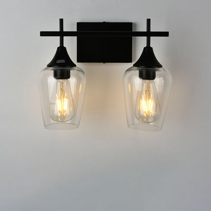 Traditional Wine Glass Iron 2/3 Light Wall Sconce Lamp