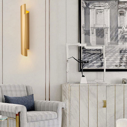 Irregular Cylinder Metal 2-Light Wall Sconce Lamp