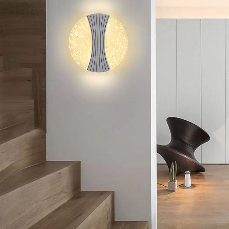 Round Diamond Hardware Acrylic LED Wall Sconce Lamp