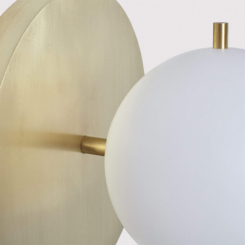 Light Luxury Copper Glass Ball 1-Light Wall Sconce Lamp