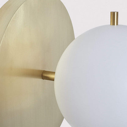 Light Luxury Copper Glass Ball 1-Light Wall Sconce Lamp