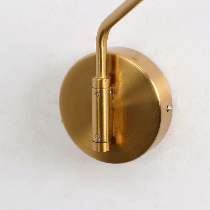 Iron Column 1-Light Swing Arm Long Pole Wall Sconce Lamp