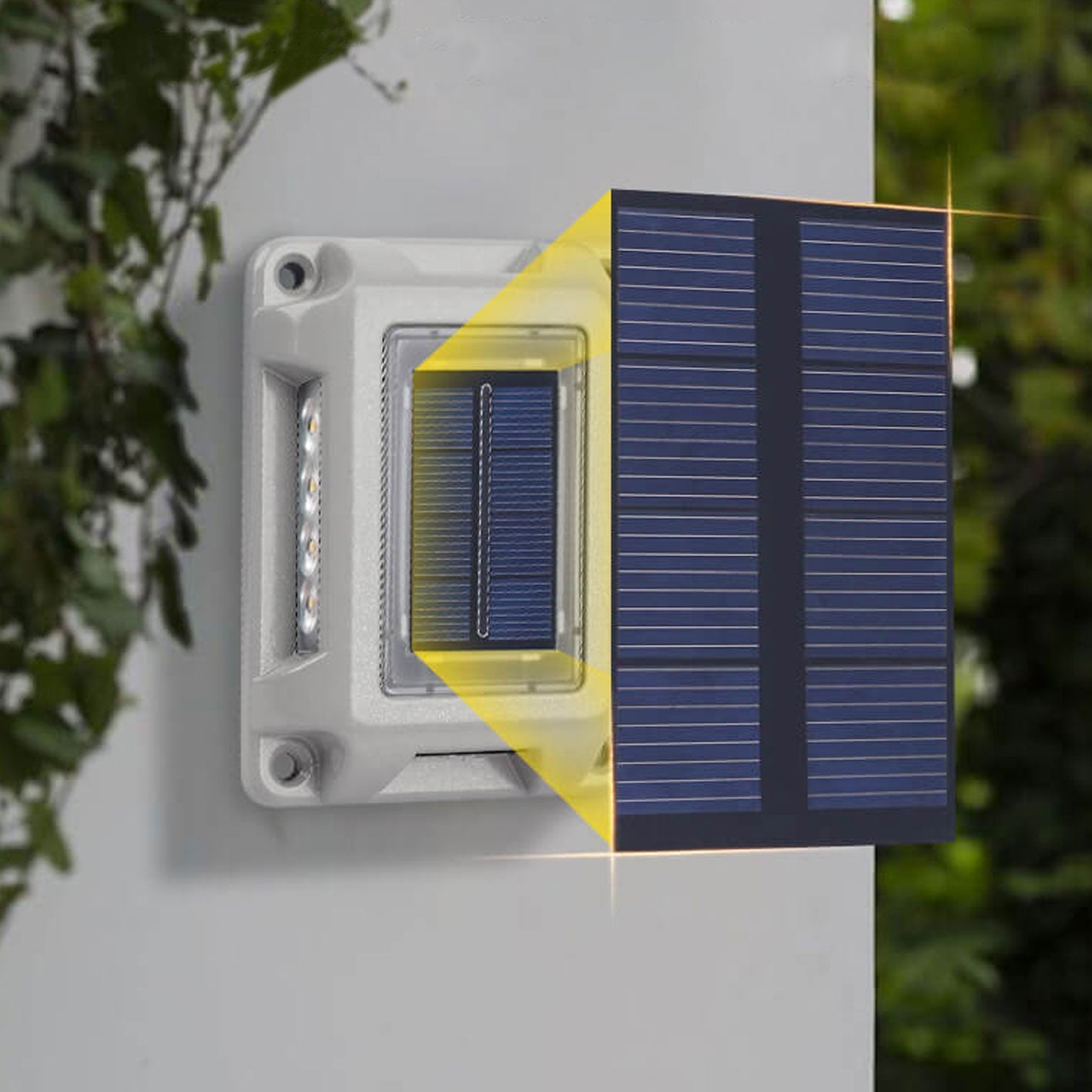Solar Garden Bidirectional Lighting Wall Sconce Lamp