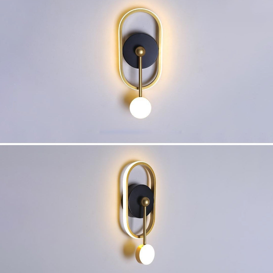 Oval Round Square Iron Aluminum LED Wall Sconce Lamp