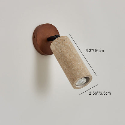 Japanese Cylindrical Spotlight 1-Light Wall Sconce Lamp