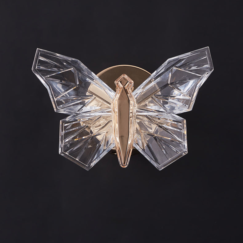 Butterfly Hardware Aluminum Acrylic LED Wall Sconce Lamp