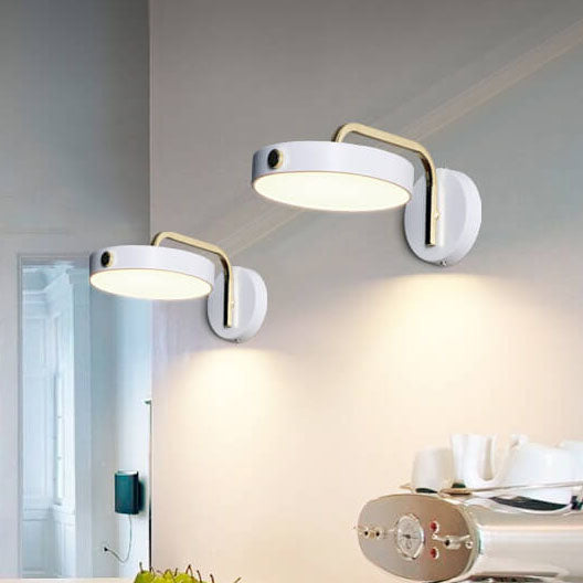 Macaron Color Round Head Iron Acrylic LED Wall Sconce Lamp
