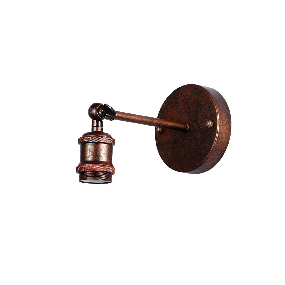 Contemporary Industrial Round Iron 1-Light Wall Sconce Lamp