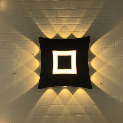Square Luminous LED Outdoor Garden Wall Sconce Lamp
