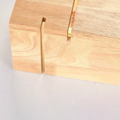Scandinavian Rubberwood 2-Light Wall Sconce Lamp